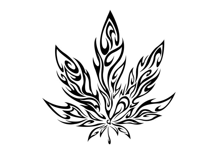 Tribal tattoo pot leaf | Tatted | Pinterest