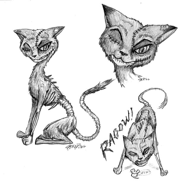 Zombie Cat Drawings by davenevanxaviour on DeviantArt