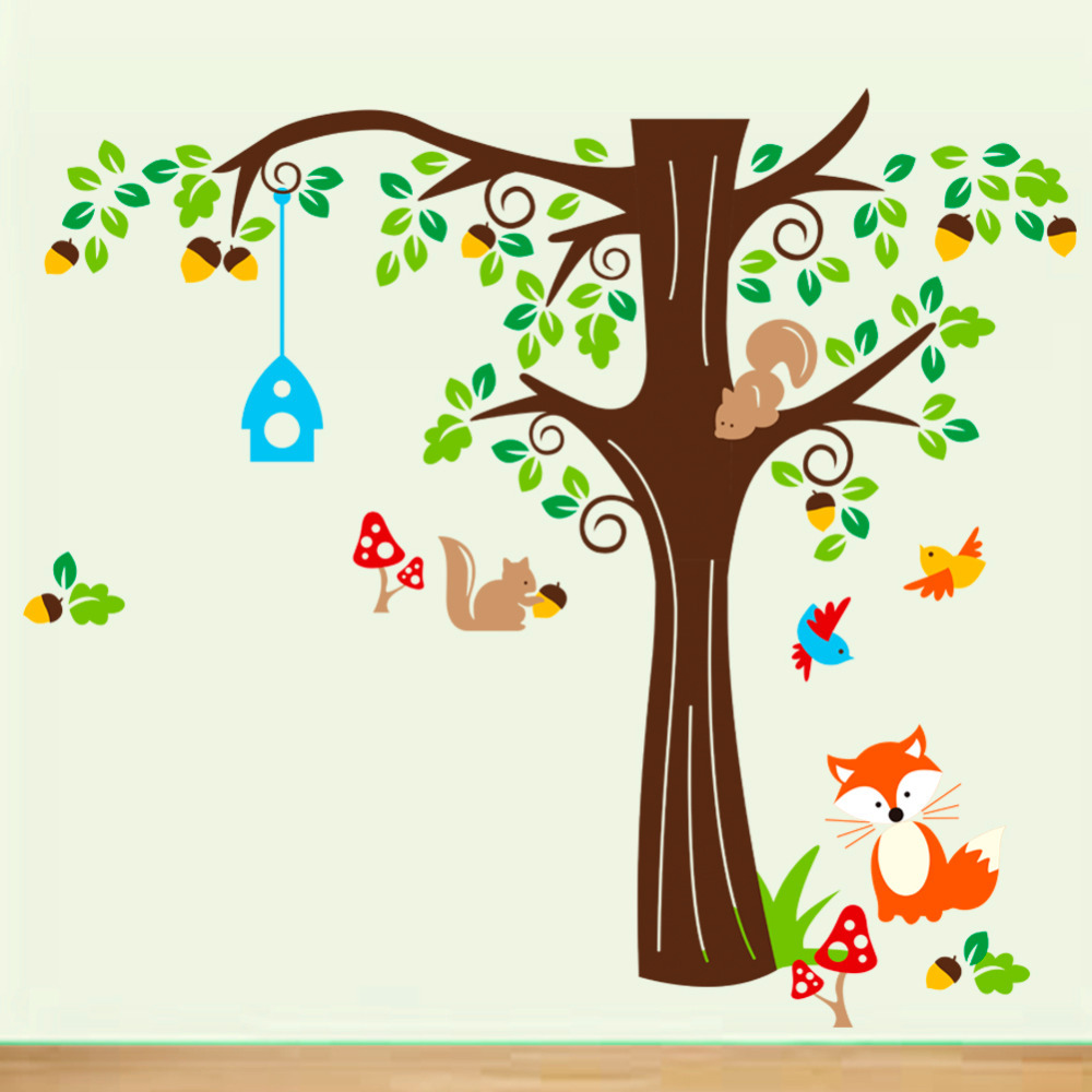 Forest Trees Cartoon Mushroom Big Tree Clipart - Free Clip Art Images