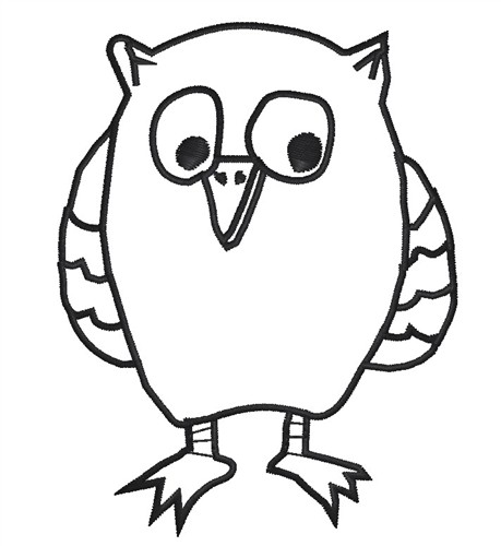 King Graphics Embroidery Design: Owl Outline 3.30 inches H x 2.60 ...