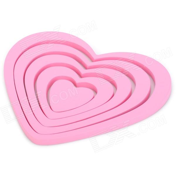 Shopping 3D Heart Shape Home Wall Decor Sticker Online - Pink