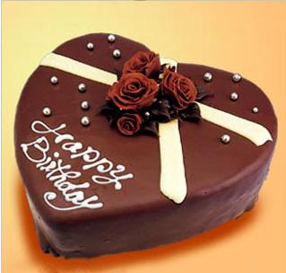 Image gallery for : chocolate heart cake happy birthday