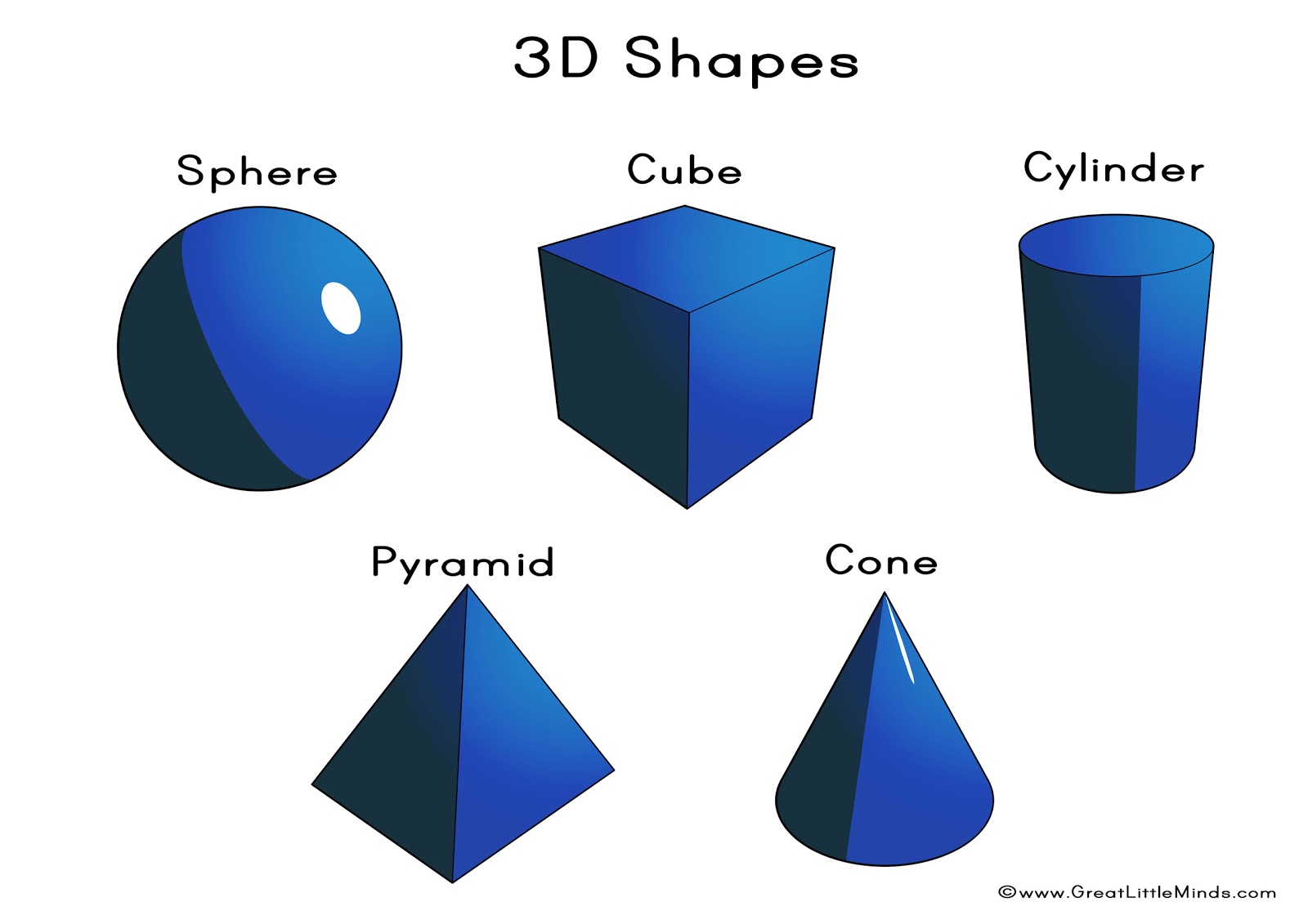3d Shape Names :: 3d Puzzle Image