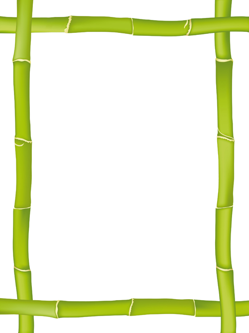 Set of Different of Bamboo Frame design vector 03 - Vector Frames ...