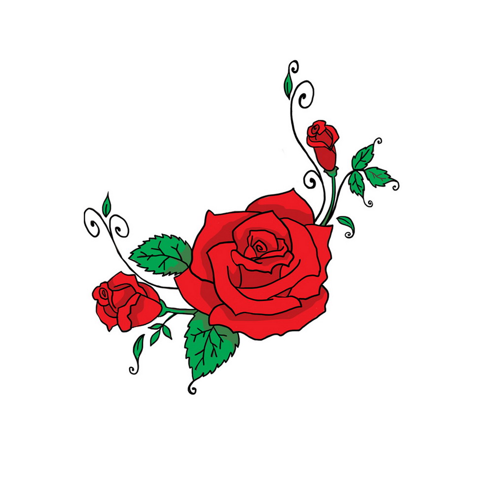 Red Rose Cartoon - Cliparts.co