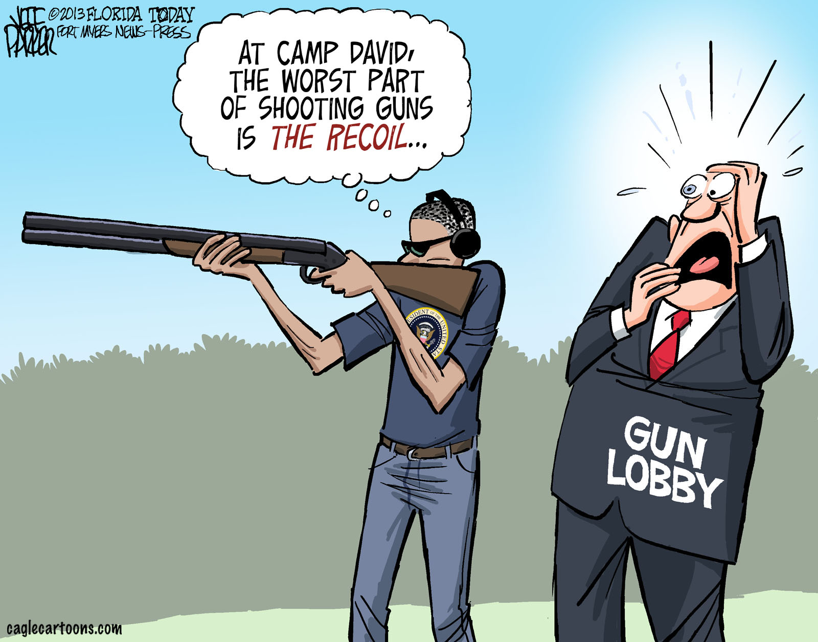 Parker cartoon: Obama's gun use - The Idea Log