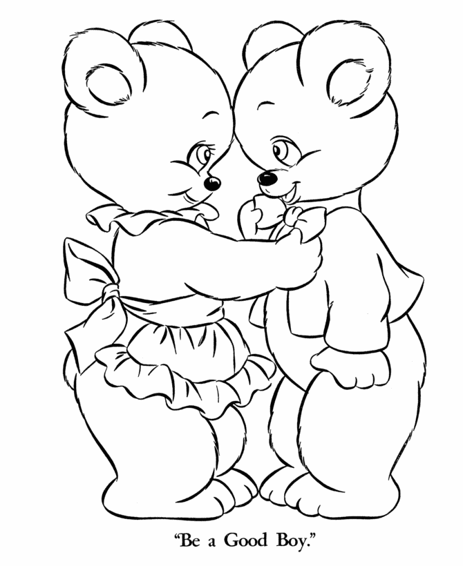 Teddy Bear Cartoon - AZ Coloring Pages