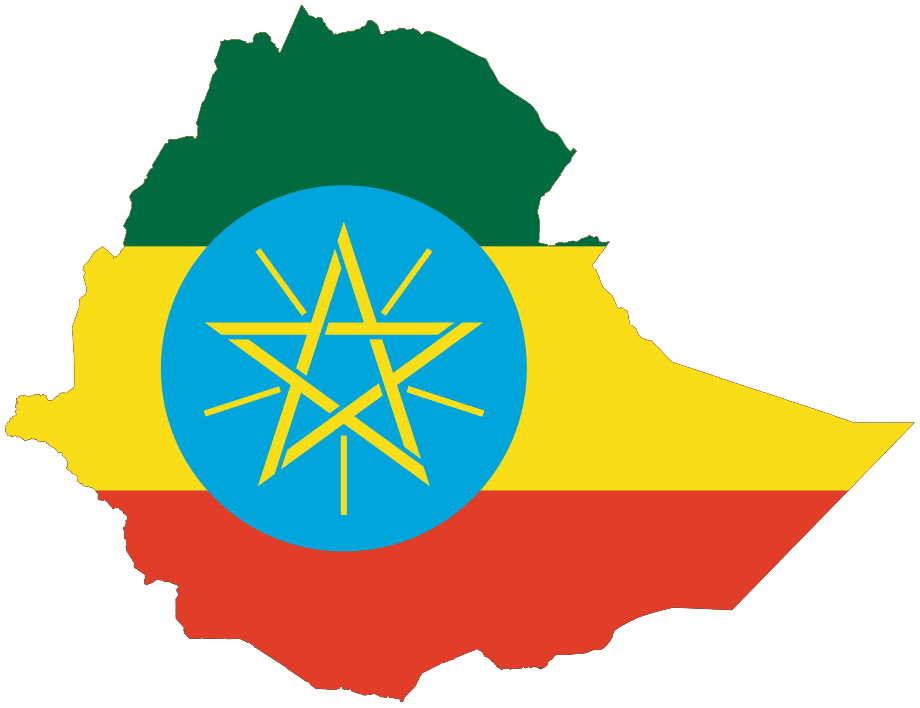 Flag Map of Ethiopia - Mapsof.net