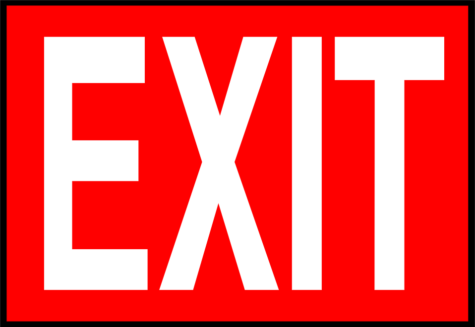 Free Stock Photos | Illustration of an exit sign | # 9613 ...