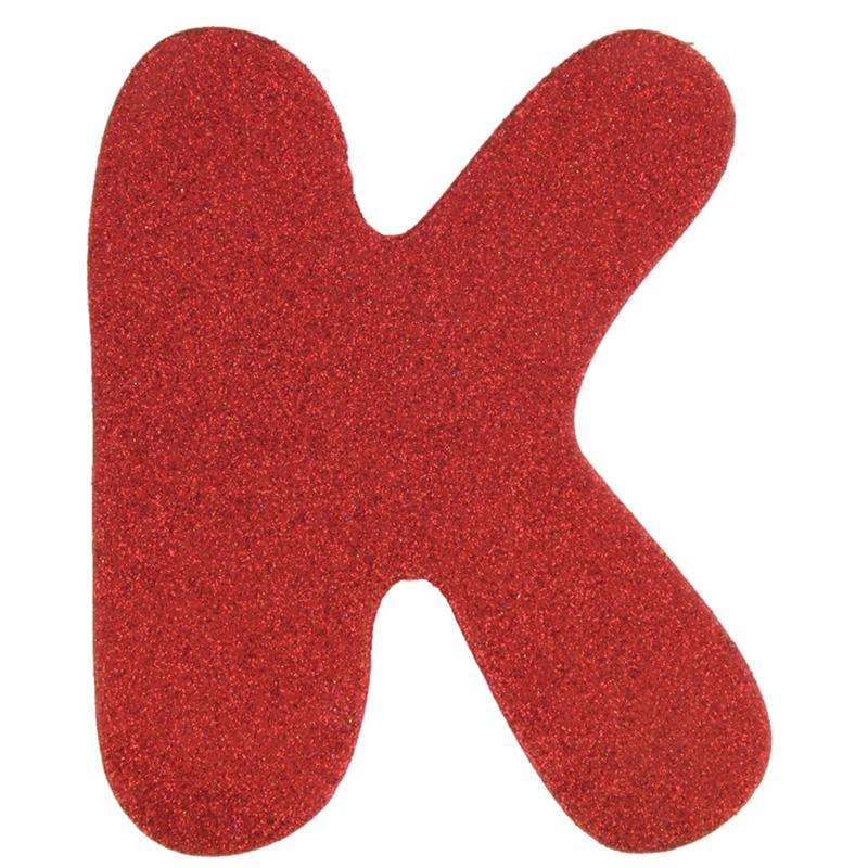 Hobbycraft Red Glitter Foam Letter K | Hobbycraft