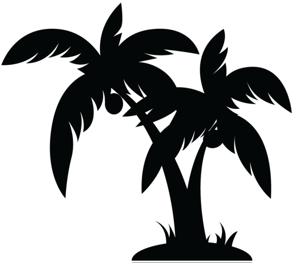 Palm Tree Black image - vector clip art online, royalty free ...