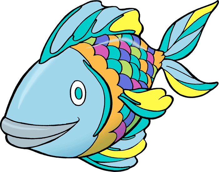 rainbow fish clip art free - photo #1