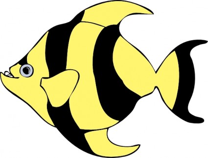 Striped Tropical Fish clip art Vector clip art - Free vector for ...