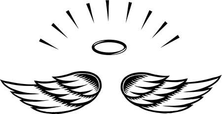 Pix For > Angel Wings With Halo Clip Art