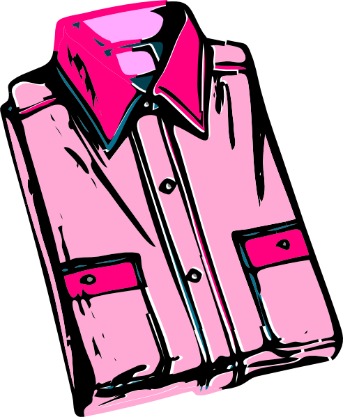 Folded Pink Shirt clip art - vector clip art online, royalty free ...
