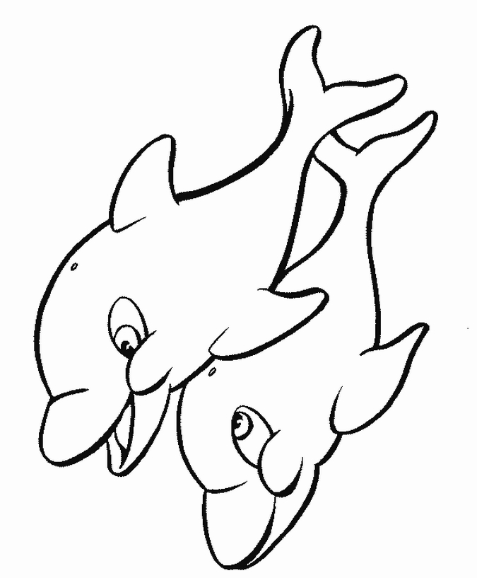 Dolphin Fish Sea animals Coloring pages | HelloColoring.com ...
