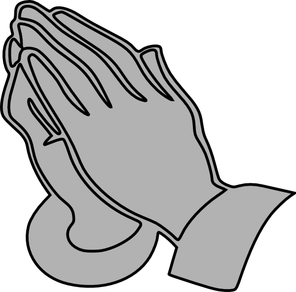 Gray Praying Hands clip art - vector clip art online, royalty free ...