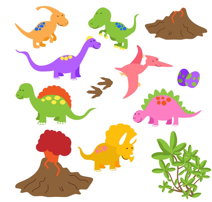 Dinosaurs Clipart • TulipWorks | Dinosaurios | Pinterest