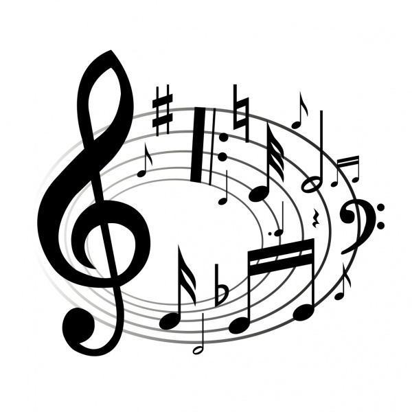 Pix For > Christmas Music Notes Clip Art