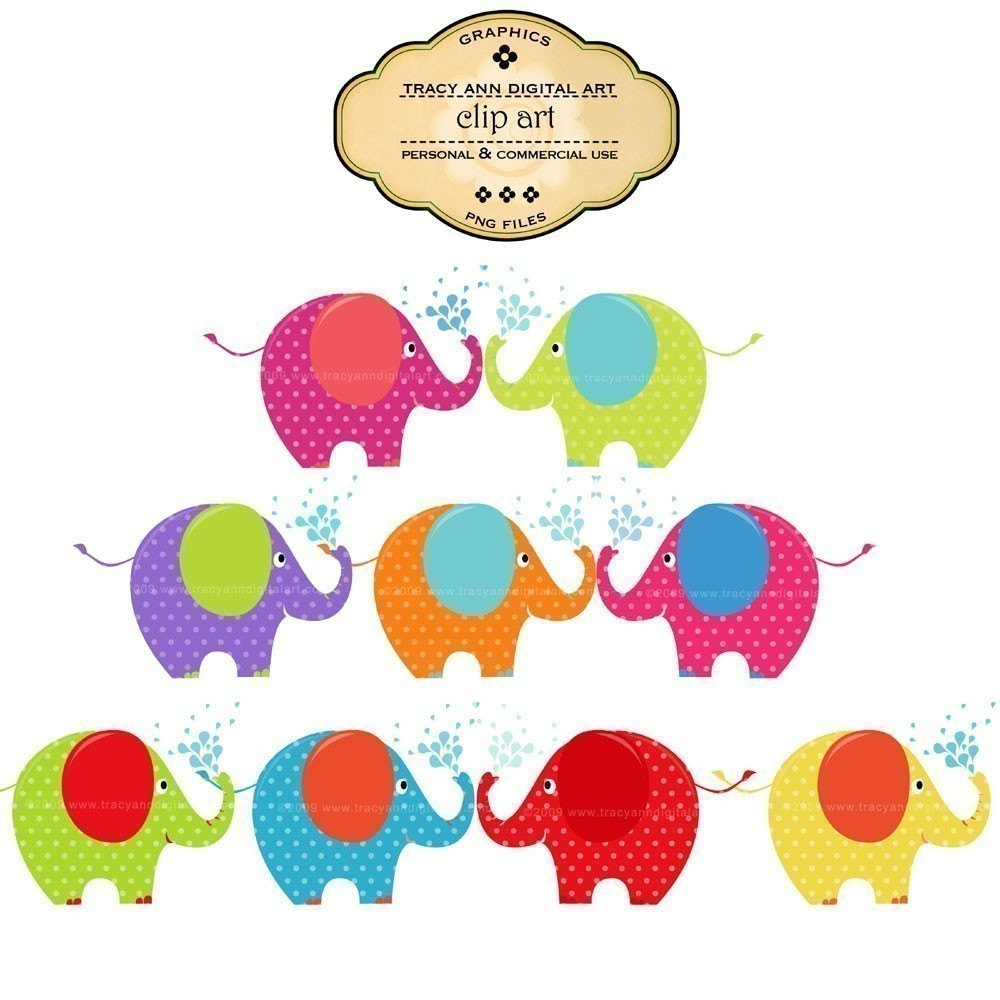 Digital Download Discoveries for ELEPHANT CLIP ART from EasyPeach.