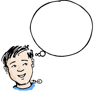 thought bubble boy (in color) - Clip Art Gallery