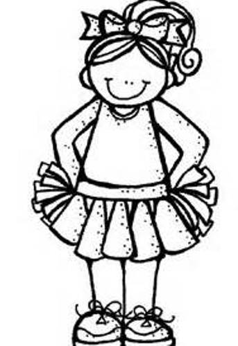 Cheerleader Clipart Black and | Clipart Panda - Free Clipart Images