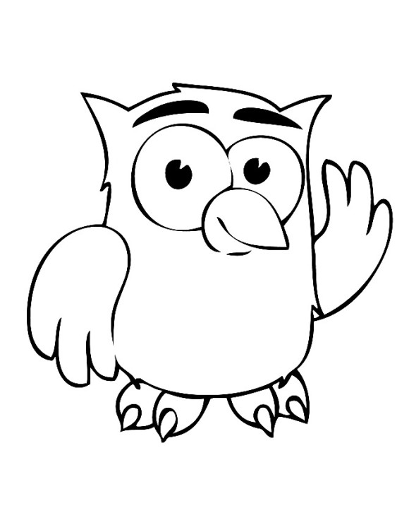 Cute Cartoon Owl Coloring Pages - Cartoon Coloring pages of ...