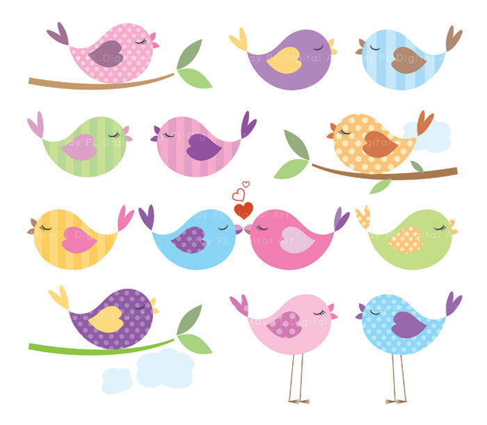 Popular items for bird clip art on Etsy