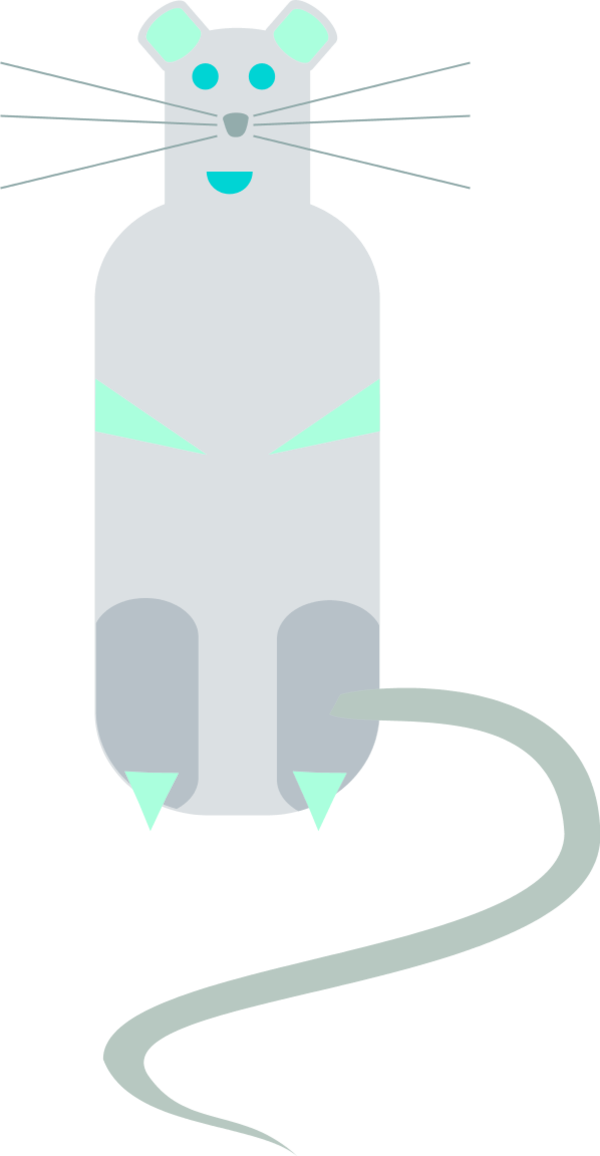 grey rat - vector Clip Art