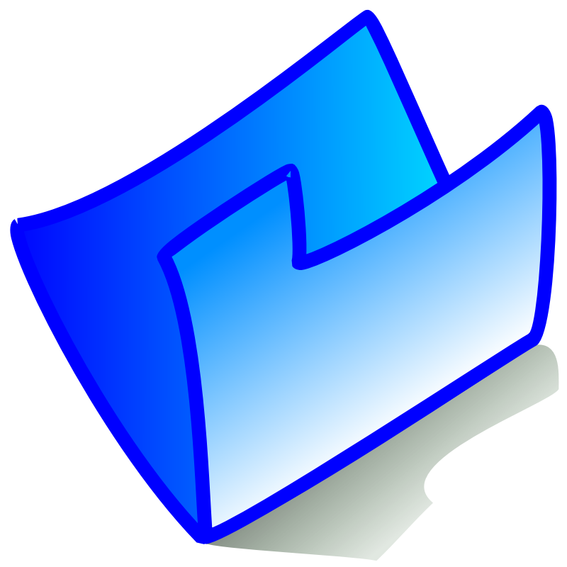 Clipart - folder blue