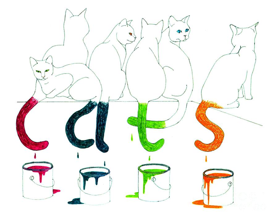 Cats With Paint Cans by Patricia Overmoyer - Cats With Paint Cans ...