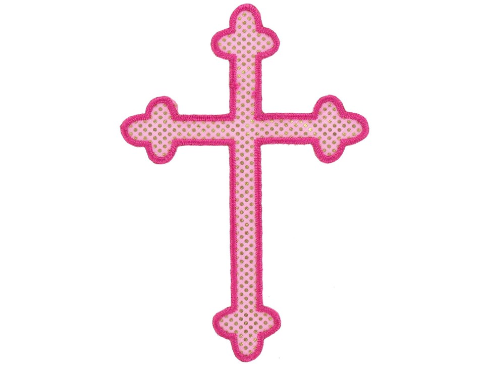 Pink Baptism Cross