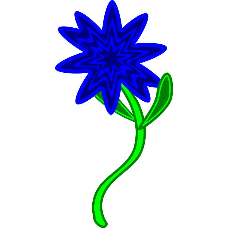 Clipart - Triptastic Blue Flower