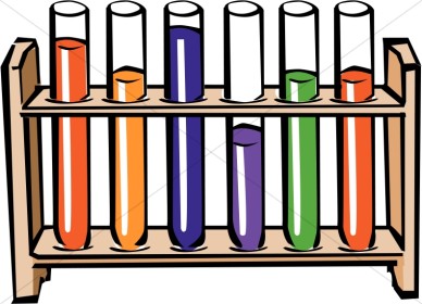 Colorful Test Tubes in Rack | Christian Classroom Clipart