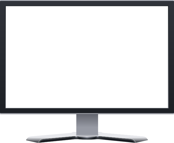 Computer Monitor Blank clip art - vector clip art online, royalty ...