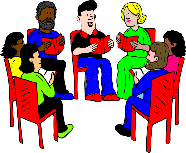Group Of Readers. clip art - vector clip art online, royalty free ...