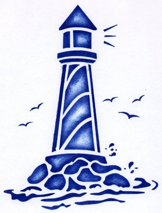 Recycle, re-use, redesign: Free lighthouse stencil