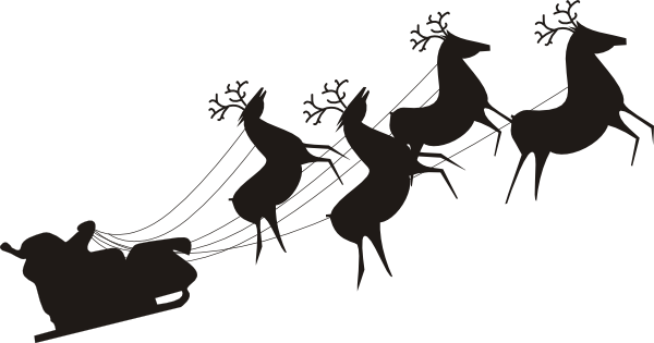 Santa Claus Sledge clip art - vector clip art online, royalty free ...