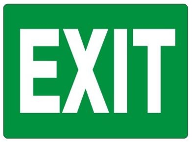 Green "EXIT" Sign