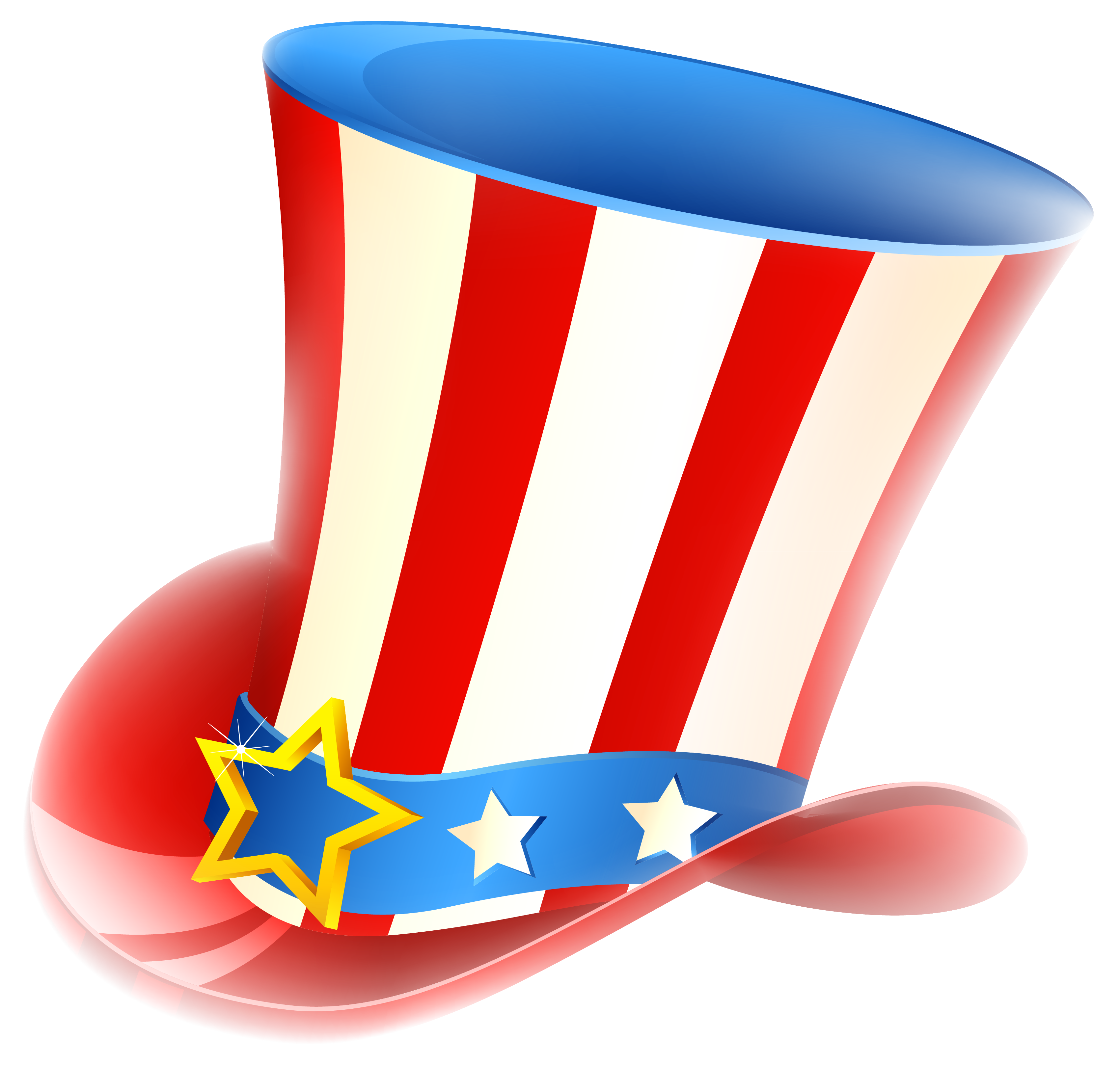 Patriotic Uncle Sam Hat PNG Clipart