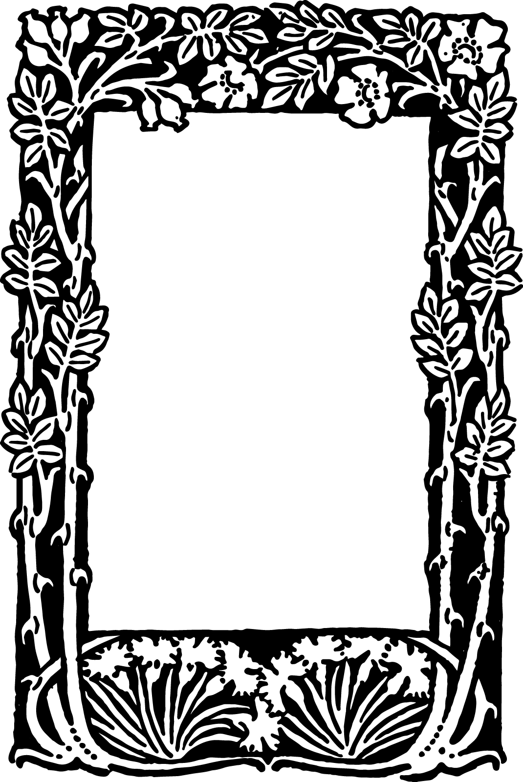 Free Vector   Floral Border Frame | Oh So Nifty Vintage Graphics ...