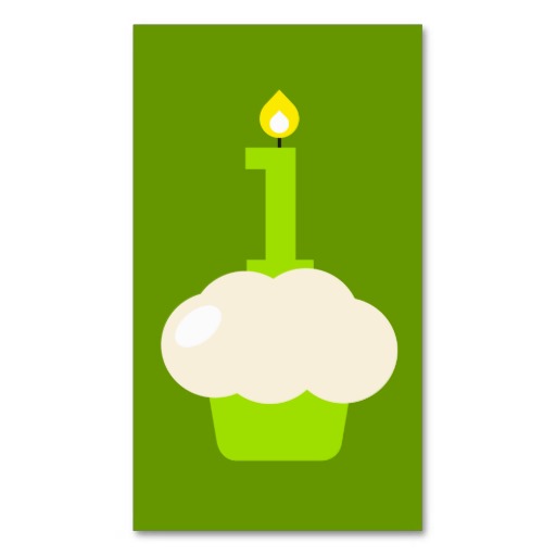 Cute Cupcake with Birthday Candle bookmark Business Card Templates ...