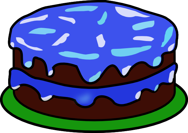 Blue Cake With No Candle clip art - vector clip art online ...