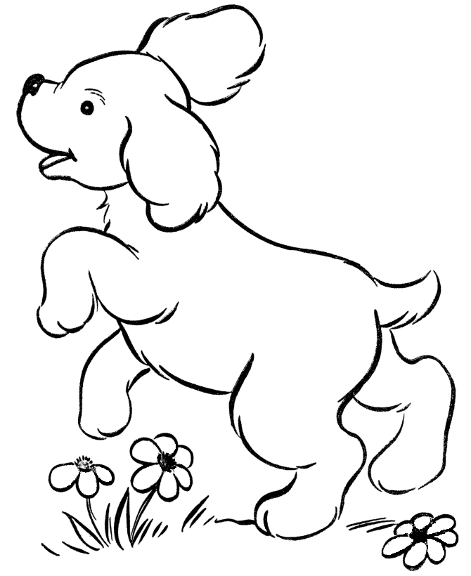 Coloring Pages Of Puppies To Print - KidsColoringSource.