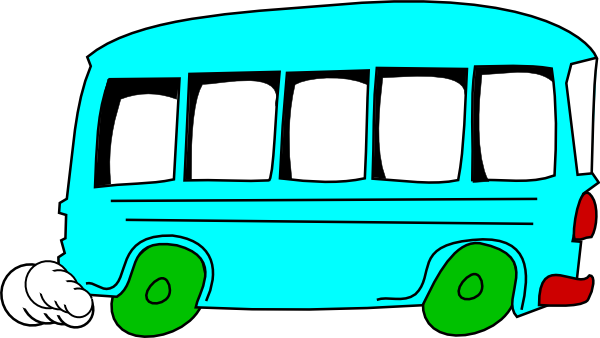Blue Bus clip art - vector clip art online, royalty free & public ...