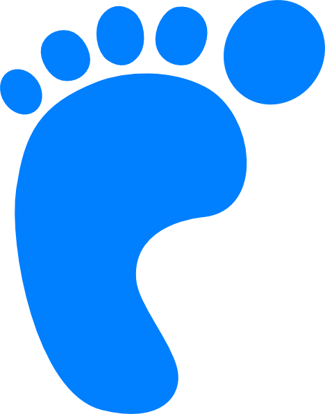 Bluebaby Foot Left clip art - vector clip art online, royalty free ...