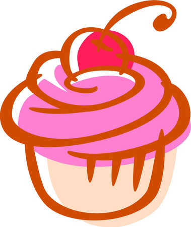 Drawing Of A Cupcake - ClipArt Best