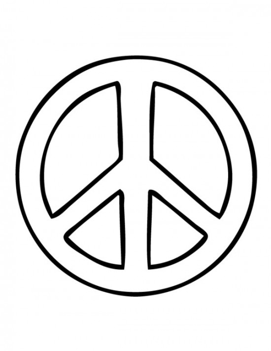 Peace Sign Template Cliparts co