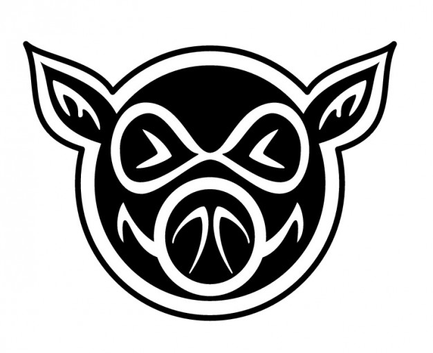 Circular Pig Face Clipart (.ai) - Ornament vector #8074 | Download ...