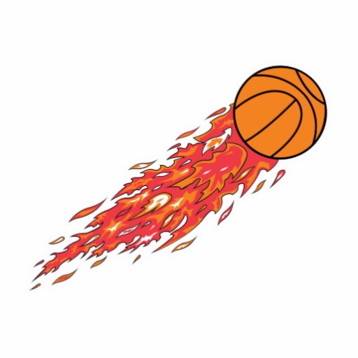 basketball on fire posters | Zazzle